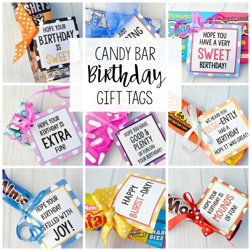 Candy Bar Saying for Birthday Gifts
