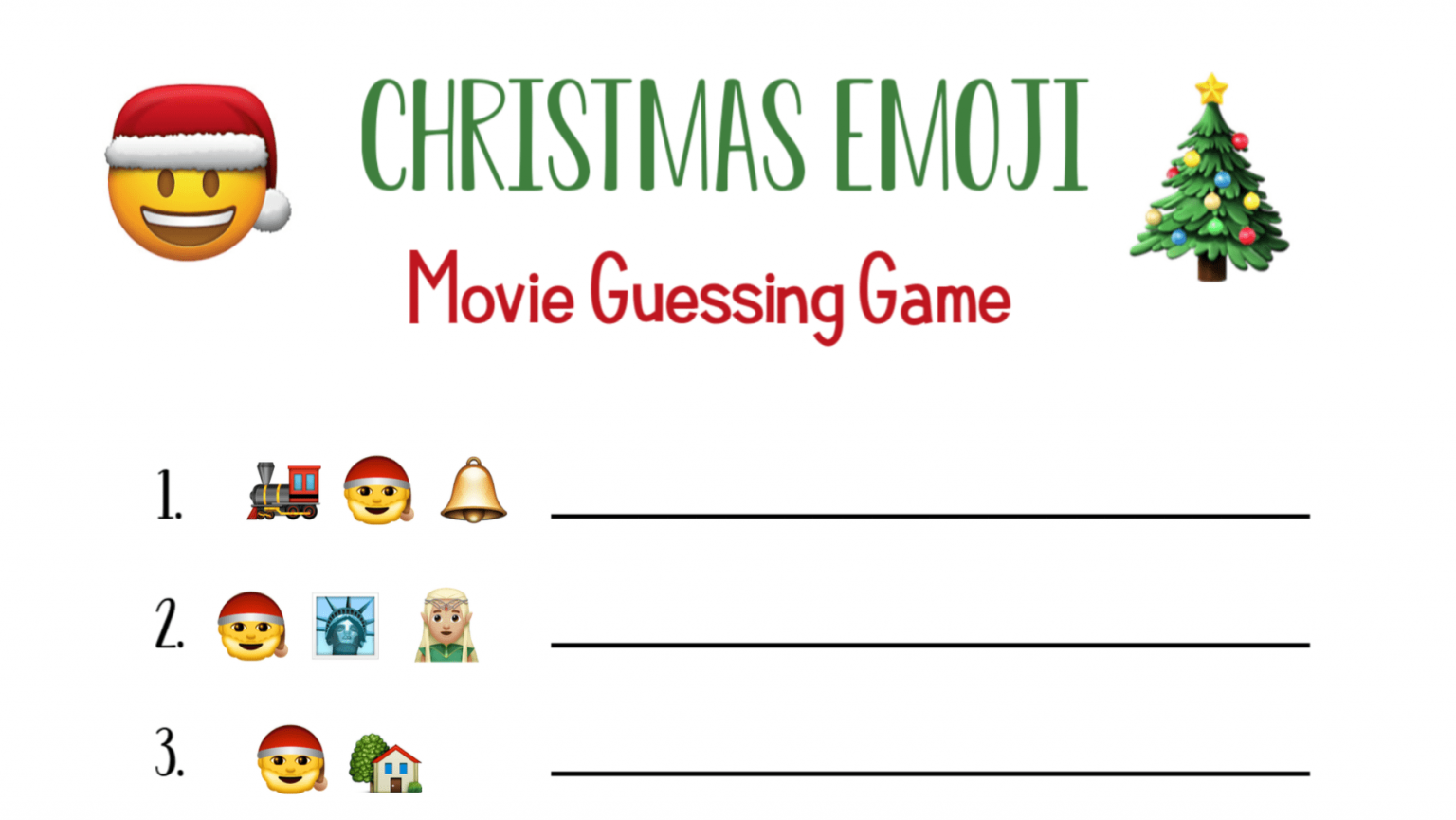 Emoji Christmas Party Games Crazy Little Projects