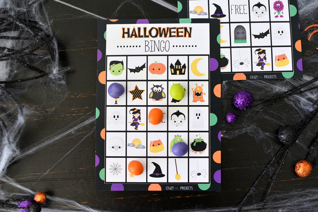 Free Printable Halloween Bingo Boards for Classroom Parties