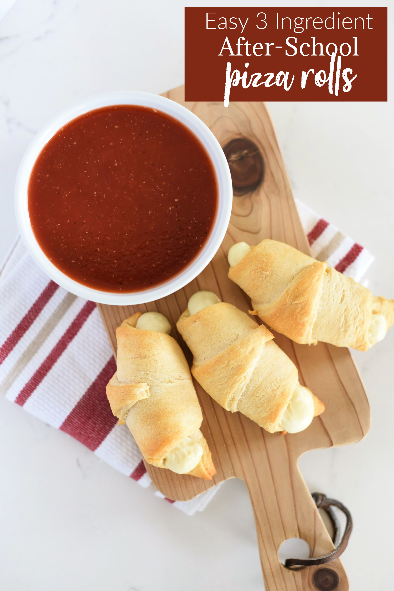 Easy 3 Ingredient Pizza Rolls that your kids will LOVE!