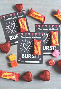 Starburst Printable Class Valentine - Crazy Little Projects