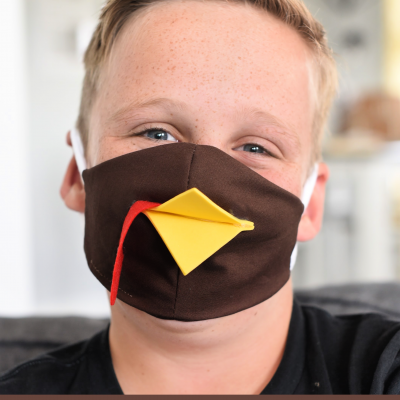 Easy Thanksgiving Turkey Face Mask