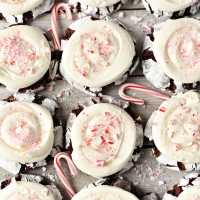 Chocolate Peppermint Candy Cane Cookies